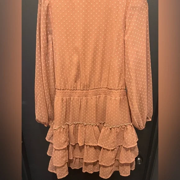 Express Long-Sleeve tiered Ruffle Dress… - Picture 6 of 10